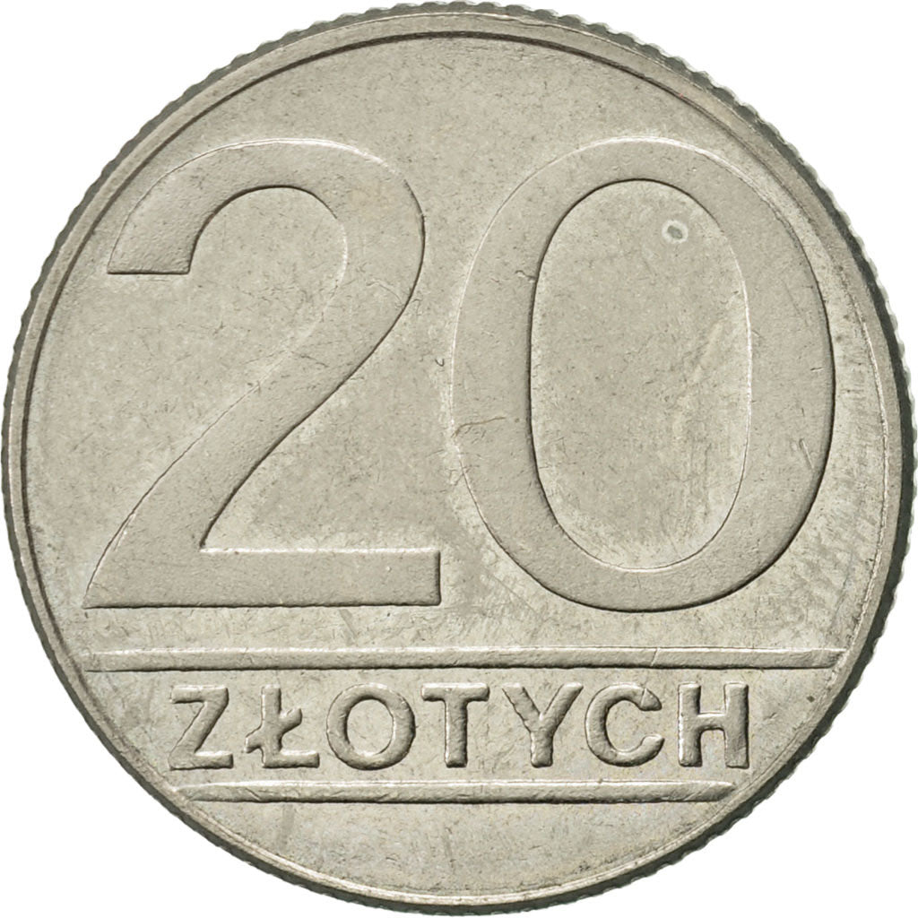 Moneta, Polonia, 20 Zlotych, 1989, Warsaw, SPL-, Rame-nichel, KM:153.2