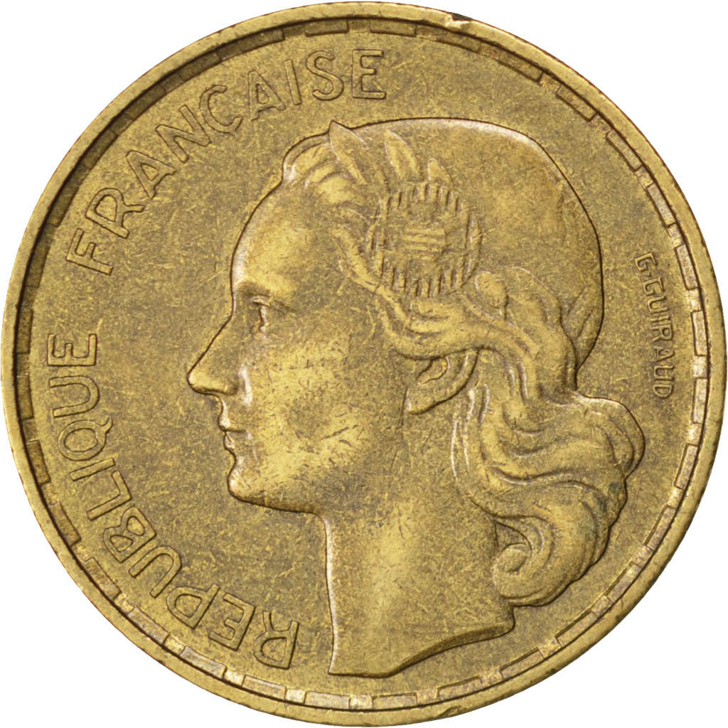 Coin, France, Guiraud, 50 Francs, 1950, EF(40-45), Aluminum-Bronze, KM:918.1