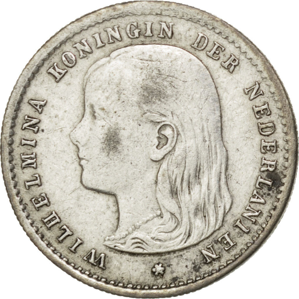 Monnaie, Pays-Bas, Wilhelmina I, 10 Cents, 1896, TTB+, Argent, KM:116