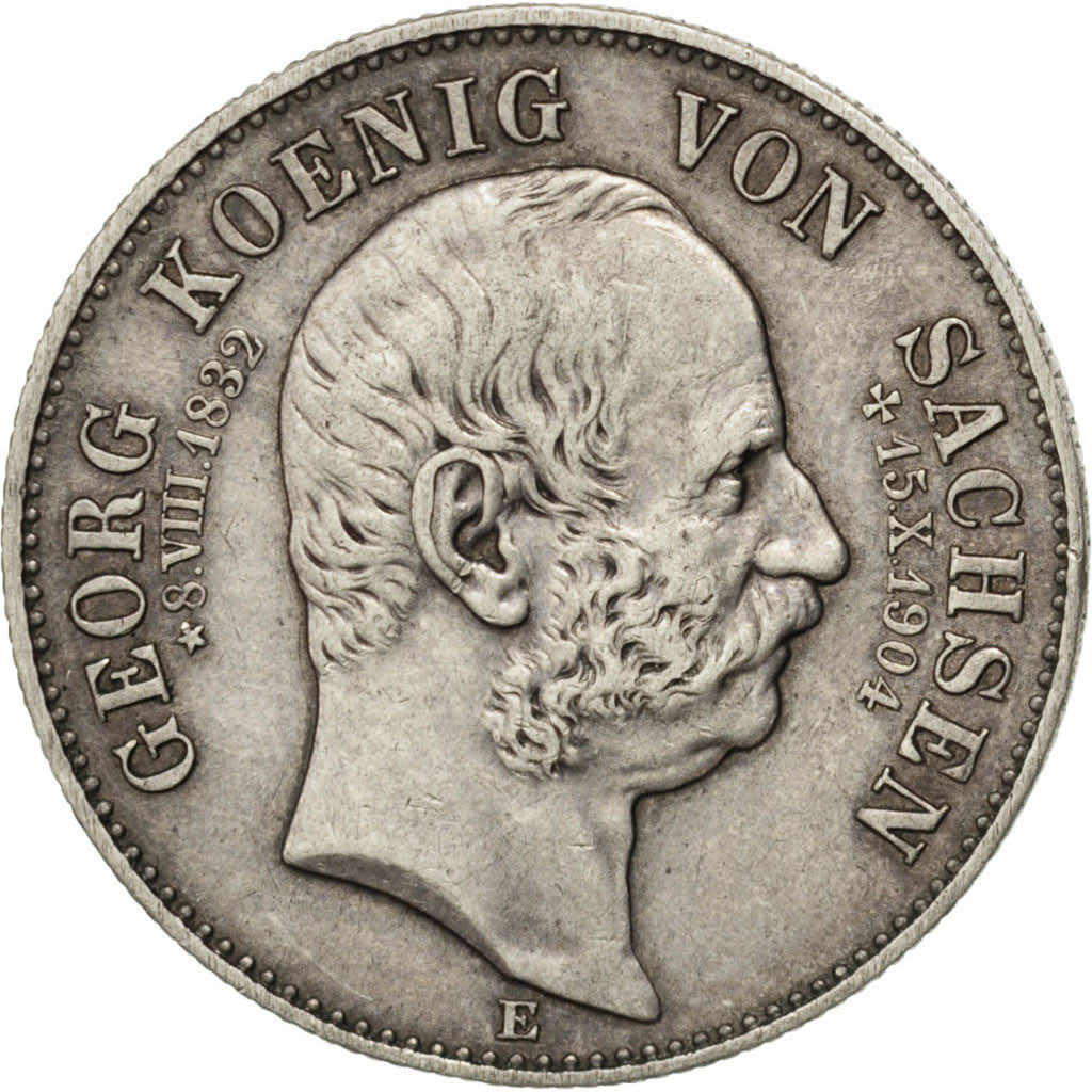 Munten, Duitse staten, SAXONY-ALBERTINE, Friedrich August III, 2 Mark, 1904