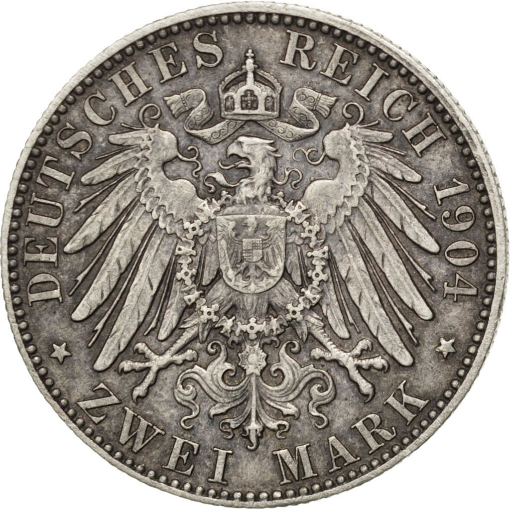 Munten, Duitse staten, SAXONY-ALBERTINE, Friedrich August III, 2 Mark, 1904