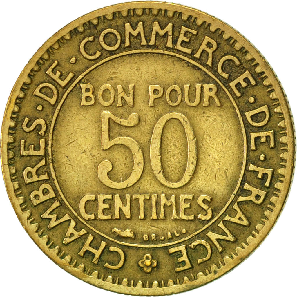 Monnaie, France, Chambre de commerce, 50 Centimes, 1924, Paris, TB+