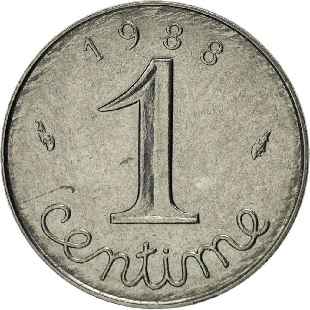 Coin, France, Épi, Centime, 1988, Paris, MS(63), Stainless Steel, KM:928