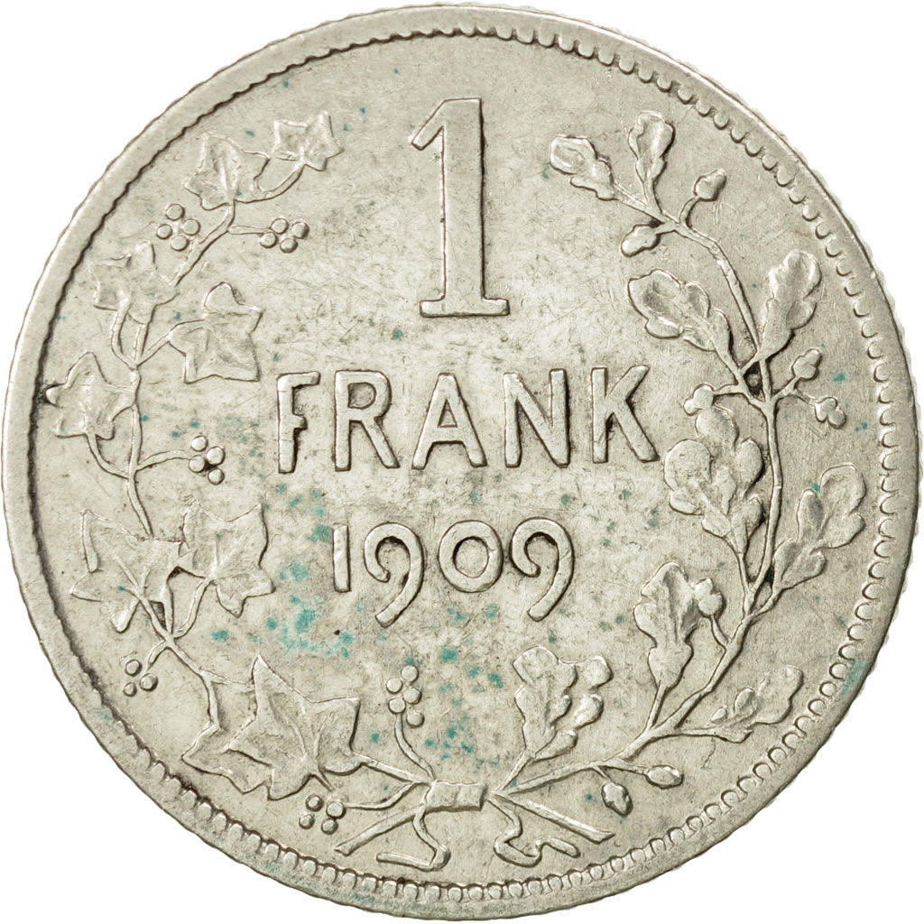 Coin, Belgium, Franc, 1909, EF(40-45), Silver, KM:57.1