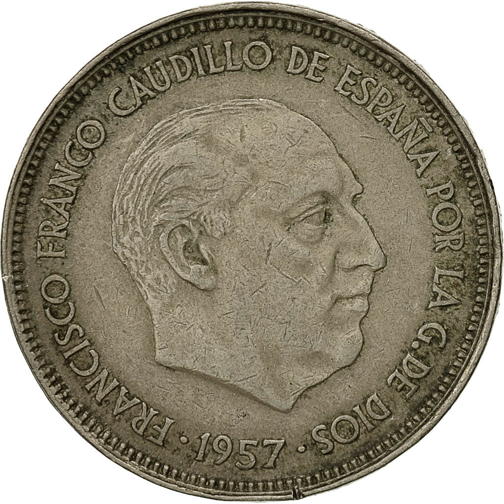Monnaie, Espagne, Caudillo and regent, 25 Pesetas, 1967, TTB, Copper-nickel