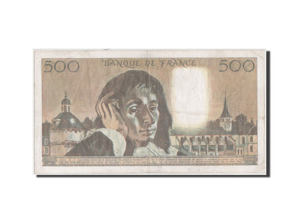 Geldschein, Frankreich, 500 Francs, 500 F 1968-1993 ''Pascal'', 1986, SS