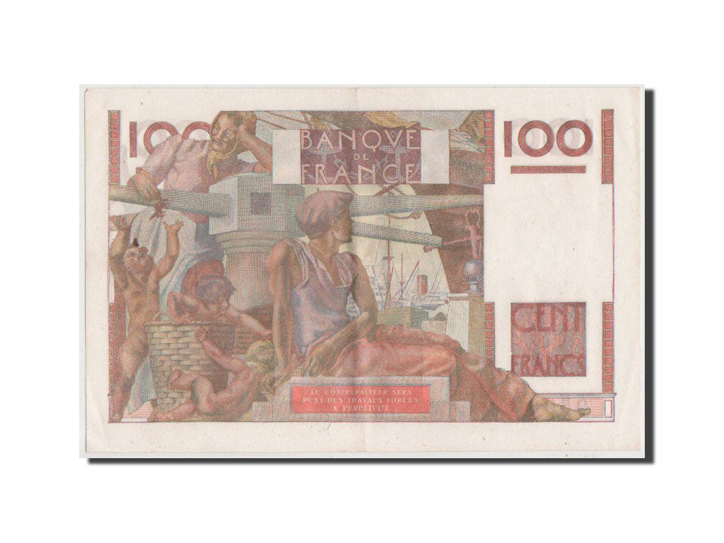 Banknote, France, 100 Francs, 100 F 1945-1954 ''Jeune Paysan'', 1948, AU(55-58)