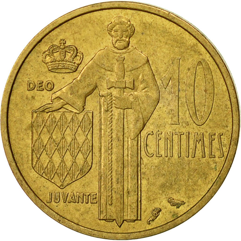 Coin, Monaco, Rainier III, 10 Centimes, 1962, EF(40-45), Aluminum-Bronze