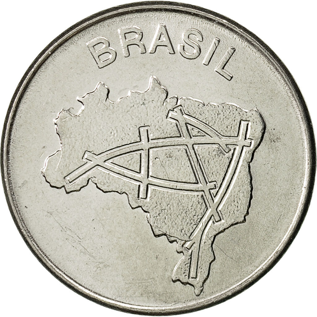 Moneta, Brasile, 10 Cruzeiros, 1984, SPL-, Acciaio inossidabile, KM:592.1