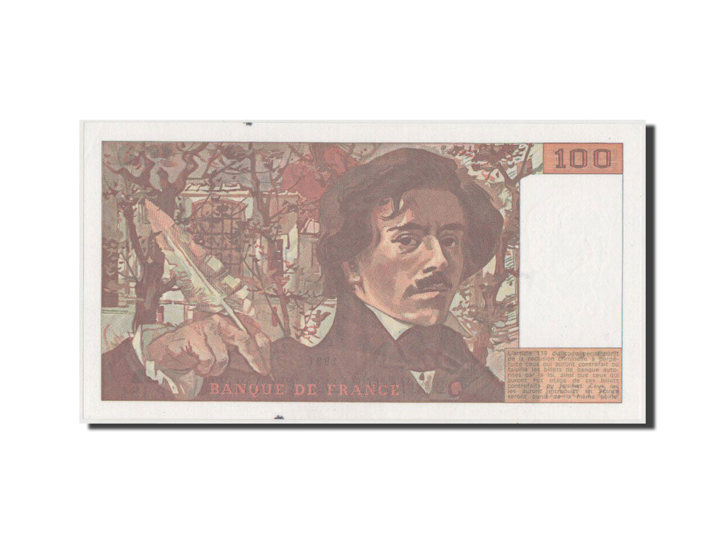 Banconote, Francia, 100 Francs, 100 F 1978-1995 ''Delacroix'', 1991, SPL+