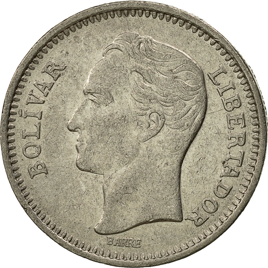 Coin, Venezuela, 50 Centimos, 1965, EF(40-45), Nickel, KM:41