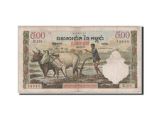 Billet, Cambodge, 500 Riels, 1958, TB
