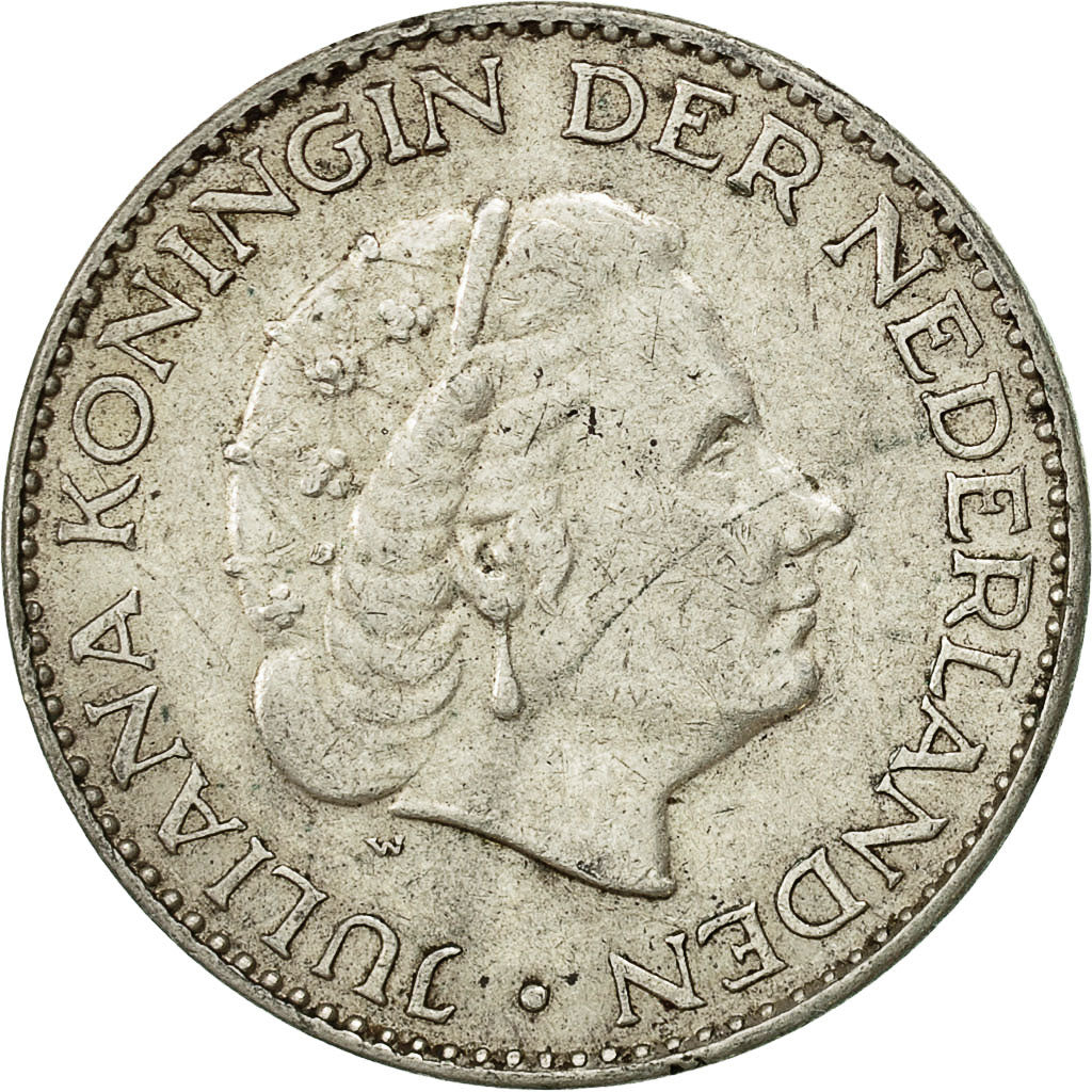 Monnaie, Pays-Bas, Juliana, Gulden, 1955, TTB, Argent, KM:184