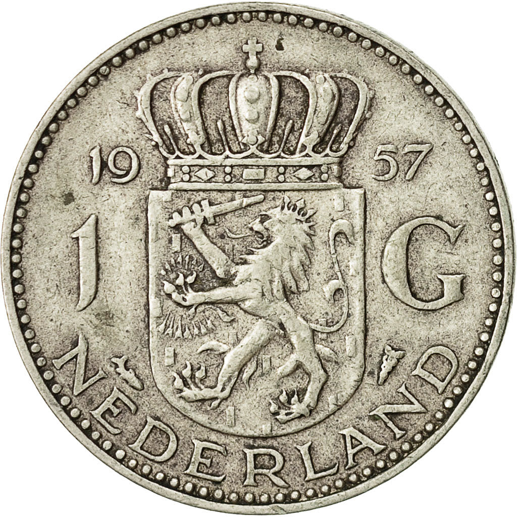Monnaie, Pays-Bas, Juliana, Gulden, 1957, TTB, Argent, KM:184