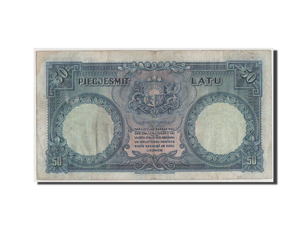 Billet, Latvia, 50 Latu, 1934, TB