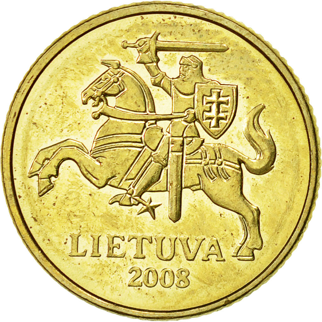 Moneta, Lituania, 10 Centu, 2008, BB+, Nichel-ottone, KM:106