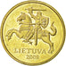 Moneta, Lituania, 10 Centu, 2008, BB+, Nichel-ottone, KM:106