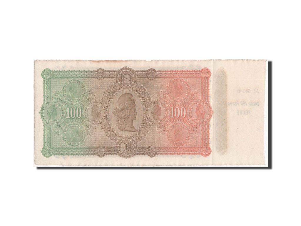 Banknote, Uruguay, 100 Pesos, 1862, AU(55-58)