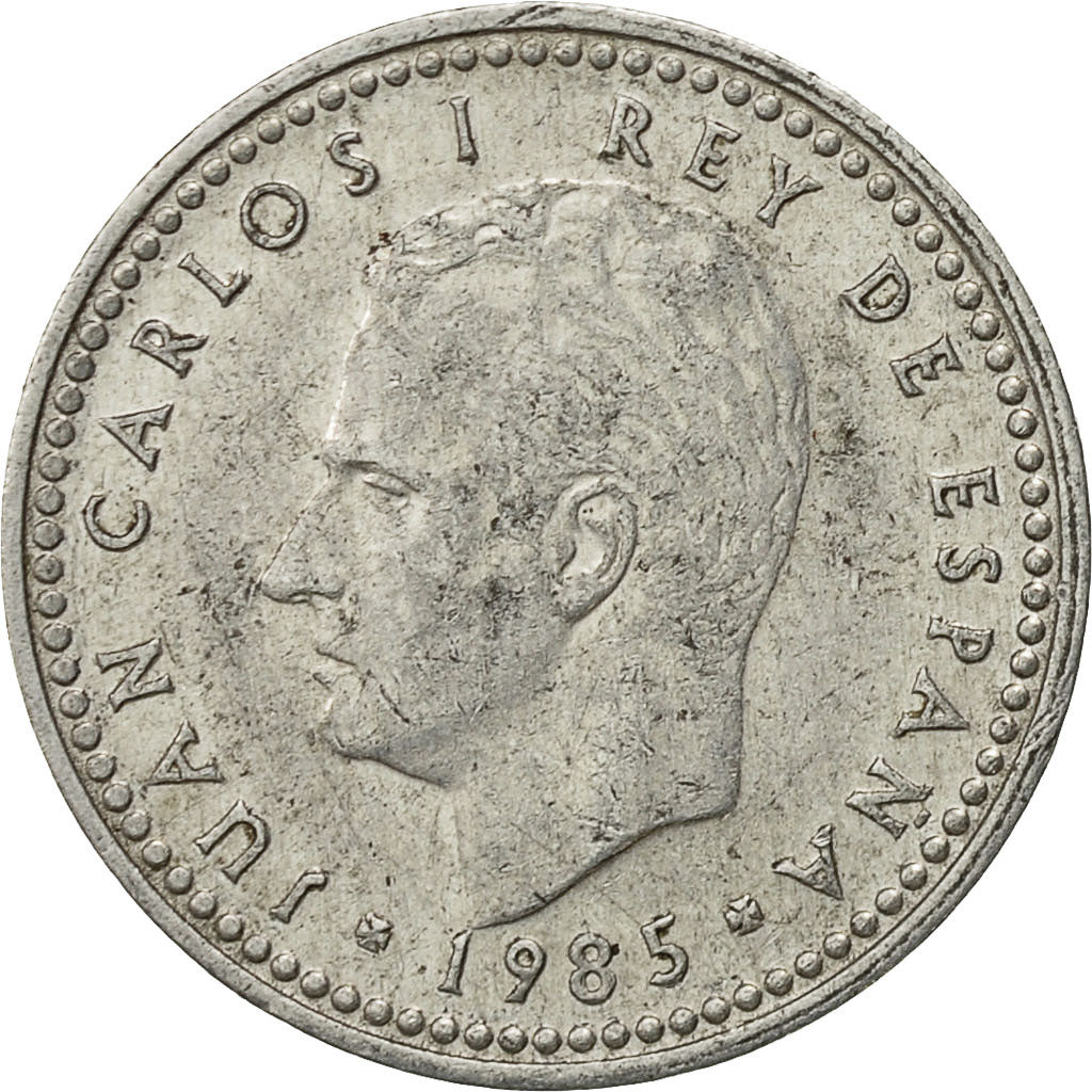 Moneda, España, Juan Carlos I, Peseta, 1985, MBC, Aluminio, KM:821