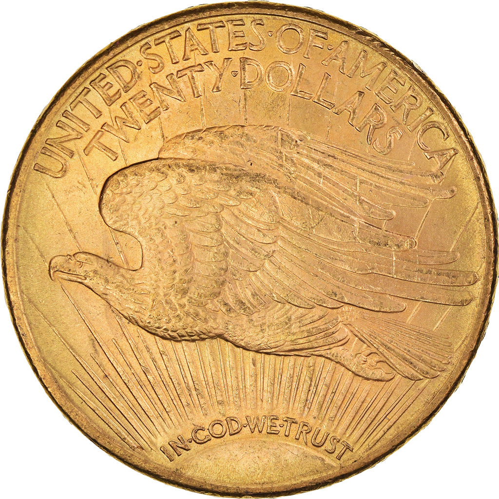 Coin, United States, Saint-Gaudens, $20, Double Eagle, 1910, U.S. Mint, Denver