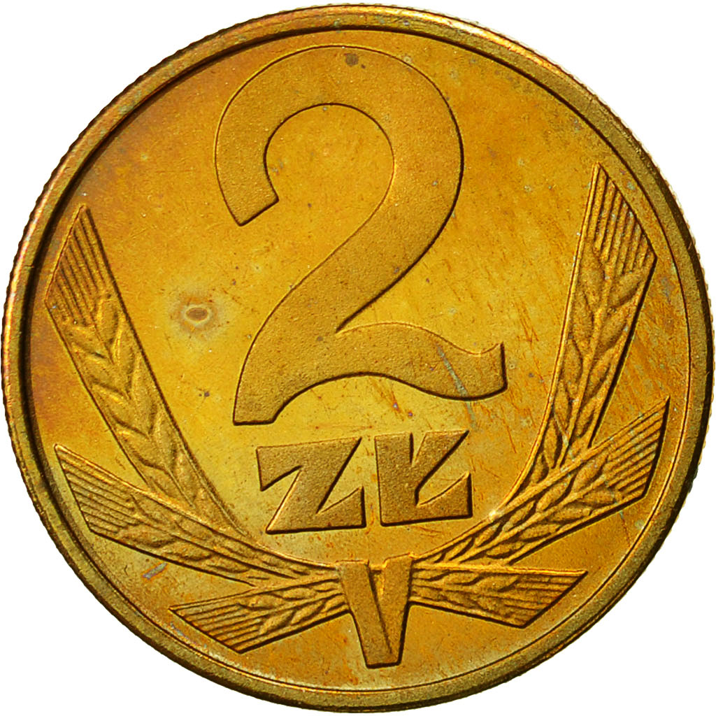 Moneta, Polska, 2 Zlote, 1987, Warsaw, MS(60-62), Mosiądz, KM:80.2