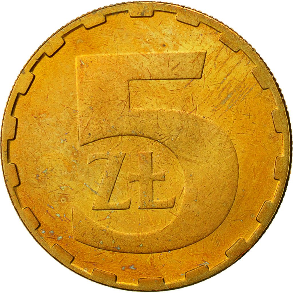 Monnaie, Pologne, 5 Zlotych, 1987, Warsaw, SUP+, Laiton, KM:81.2