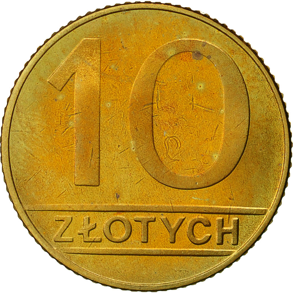 Pologne, 10 Zlotych, 1989, Warsaw, SUP, Laiton, KM:152.2