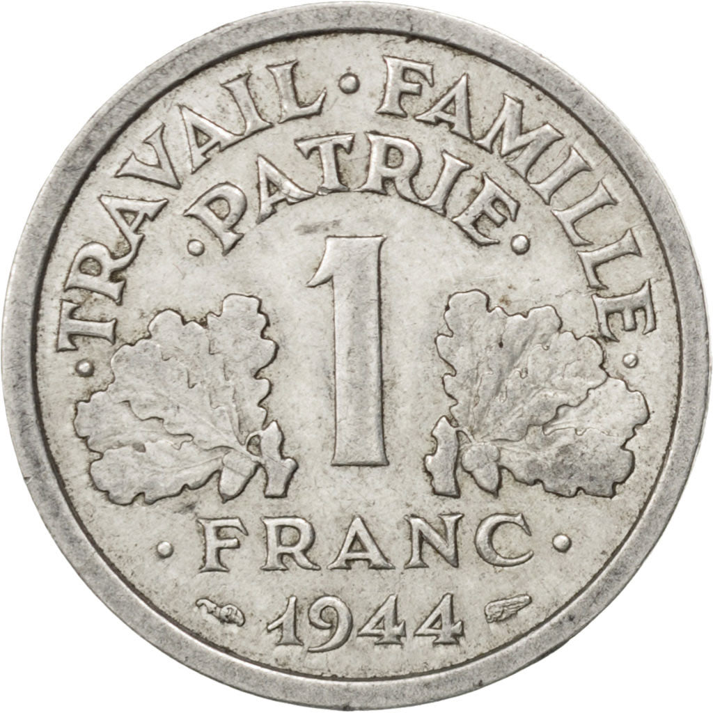 France, 1 Franc, Bazor, 1944, Beaumont-Le-Roger, Aluminium, TTB, Gadoury:471