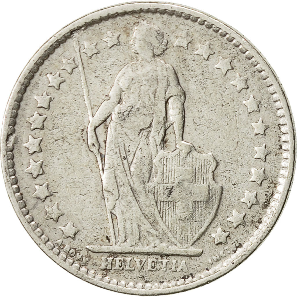 Svizzera, 1/2 Franc, 1921, Bern, MB, Argento, KM:23