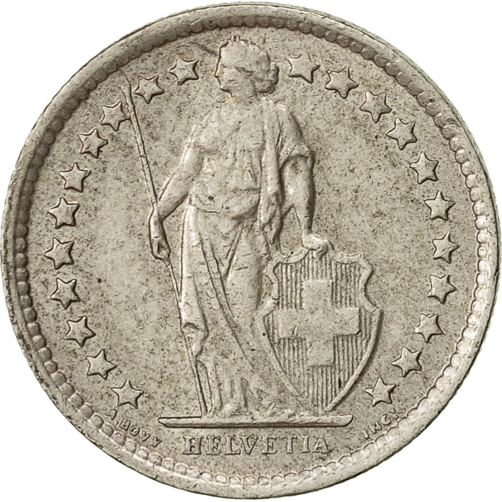 Svizzera, 1/2 Franc, 1964, Bern, BB, Argento, KM:23