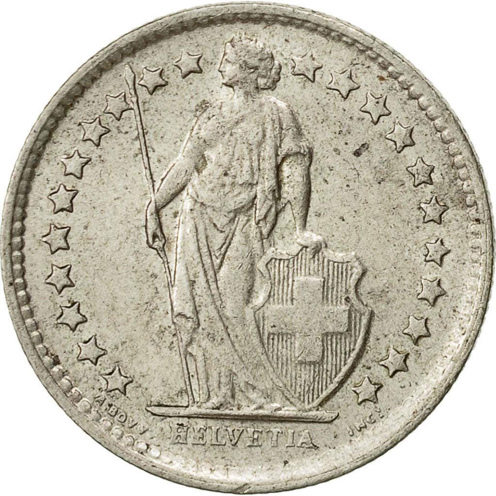 Schweiz, 1/2 Franc, 1964, Bern, SS+, Silber, KM:23