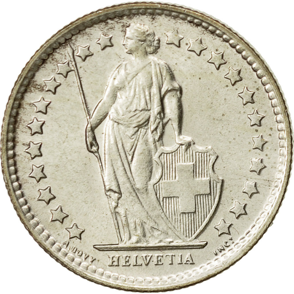 Schweiz, 1/2 Franc, 1960, Bern, VZ, Silber, KM:23
