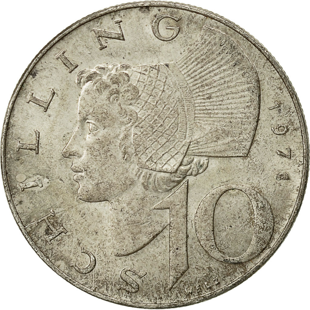 Österreich, 10 Schilling, 1972, SS+, Silber, KM:2882