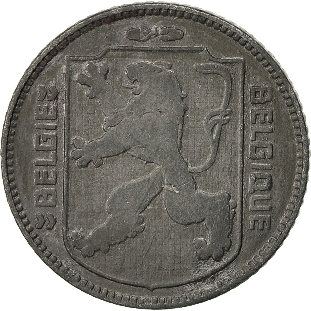 Belgio, Franc, 1943, BB, Zinco, KM:128