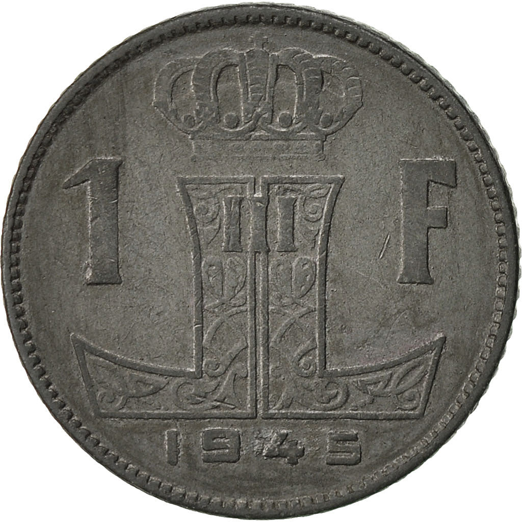 Belgio, Franc, 1943, BB, Zinco, KM:128