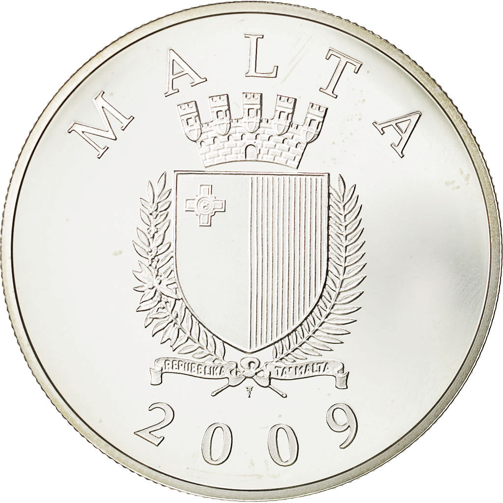 Malta, 10 Euro, La Castellania, 2009, FDC, Argento, KM:133
