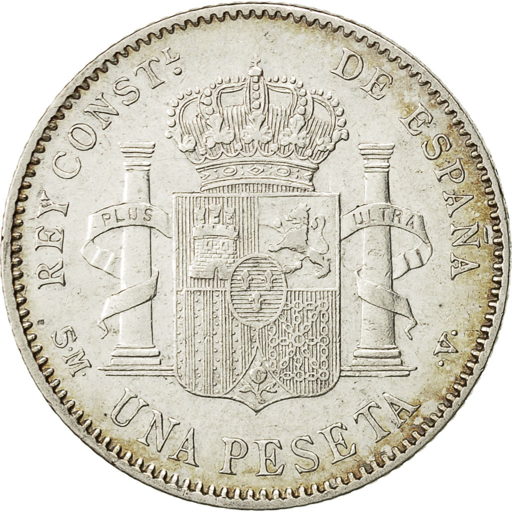 monnaie, Espagne, Alfonso XIII, Peseta, 1900, Madrid, TTB, Argent, KM:706