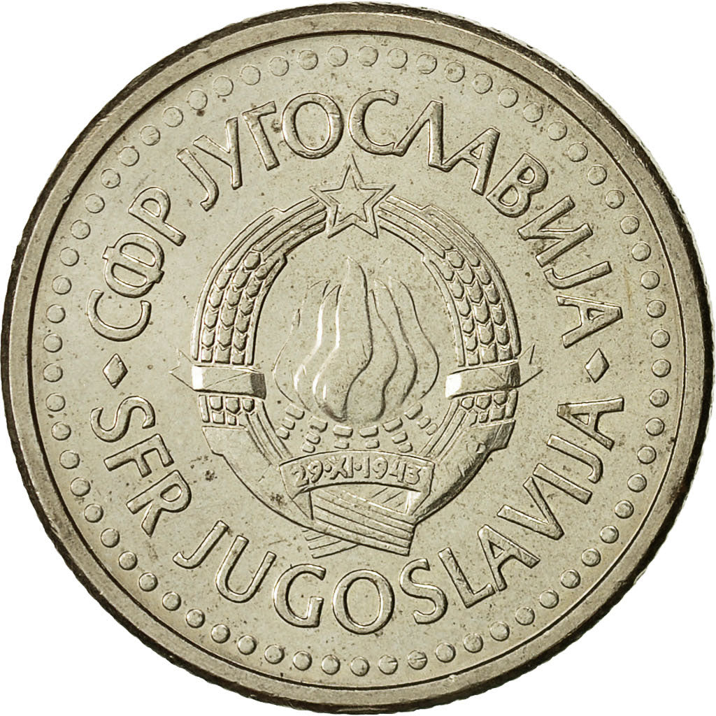 Monnaie, Yougoslavie, Dinar, 1990, TTB+, Copper-Nickel-Zinc, KM:142