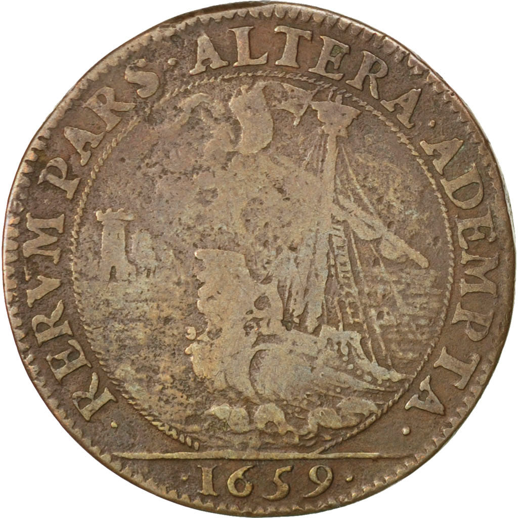 Francia, Jeton, Royal, Politics, Society, War, 1659, MB, Rame, Feuardent:7394