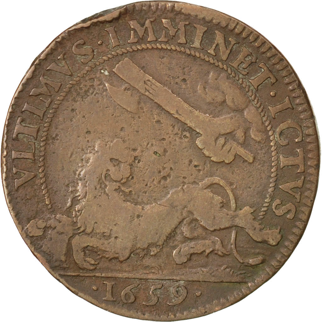 Francia, Jeton, Royal, Politics, Society, War, 1659, MB, Rame, Feuardent:7394