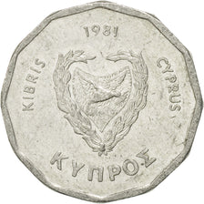 Coin, Cyprus, 5 Mils, 1981, EF(40-45), Aluminum, KM:50.1