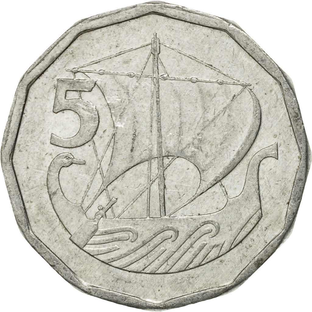 Coin, Cyprus, 5 Mils, 1981, EF(40-45), Aluminum, KM:50.1