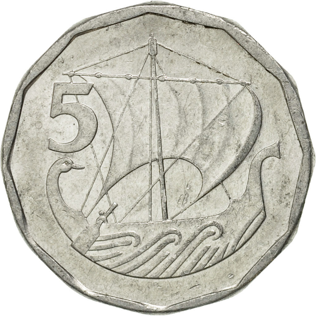 Coin, Cyprus, 5 Mils, 1981, EF(40-45), Aluminum, KM:50.1