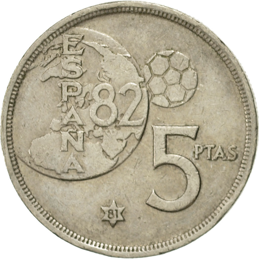 Coin, Spain, Juan Carlos I, 5 Pesetas, 1981, EF(40-45), Copper-nickel, KM:817