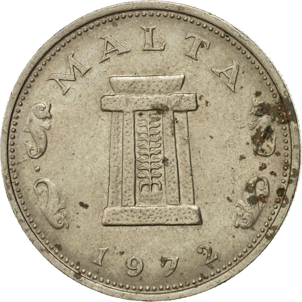 Moneta, Malta, 5 Cents, 1972, British Royal Mint, EF(40-45), Miedź-Nikiel