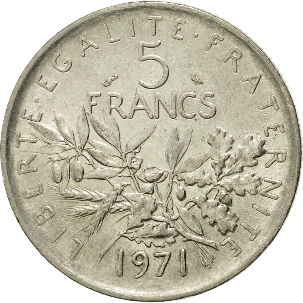 Münze, Frankreich, Semeuse, 5 Francs, 1971, Paris, SS, Nickel Clad