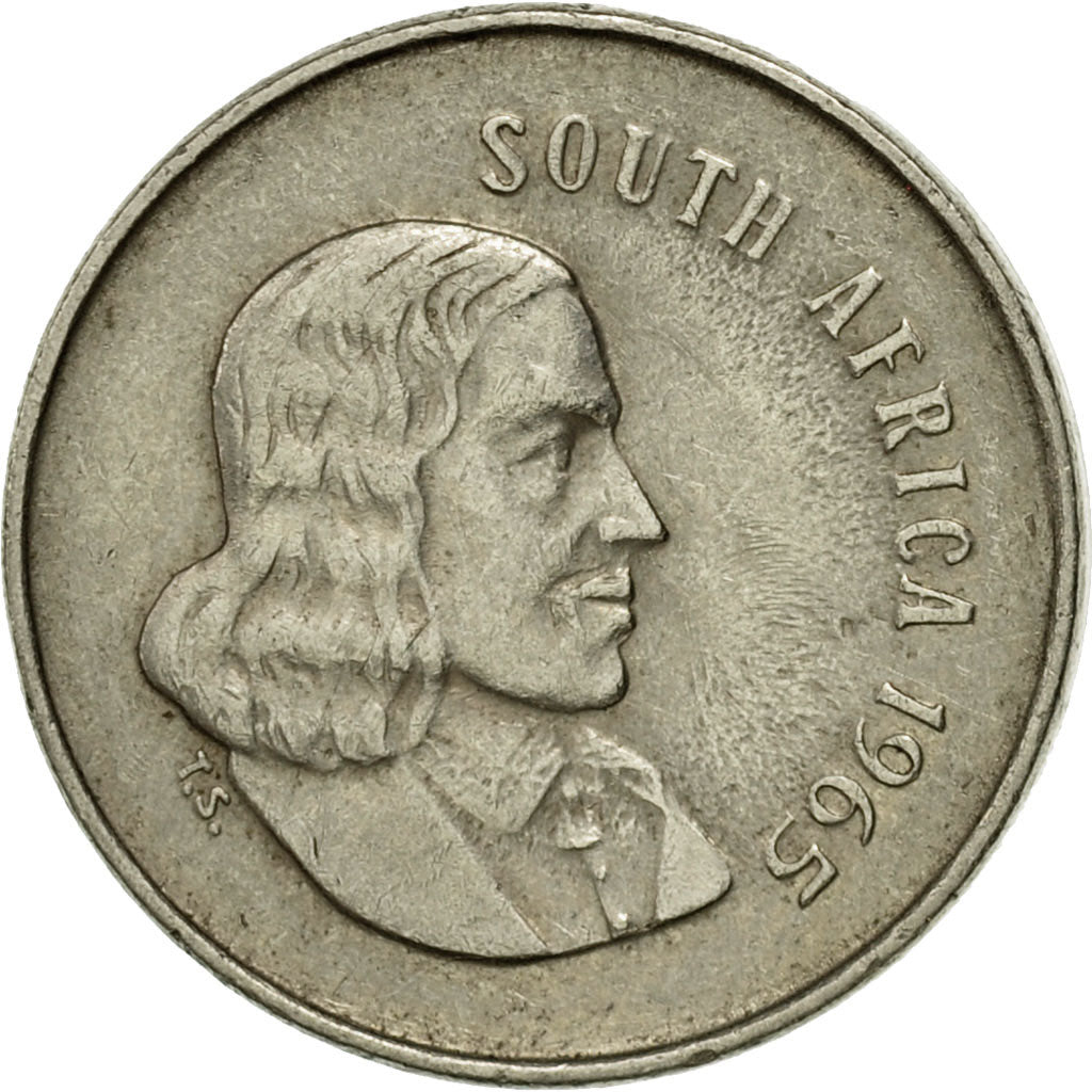 Coin, South Africa, 5 Cents, 1965, EF(40-45), Nickel, KM:67.1