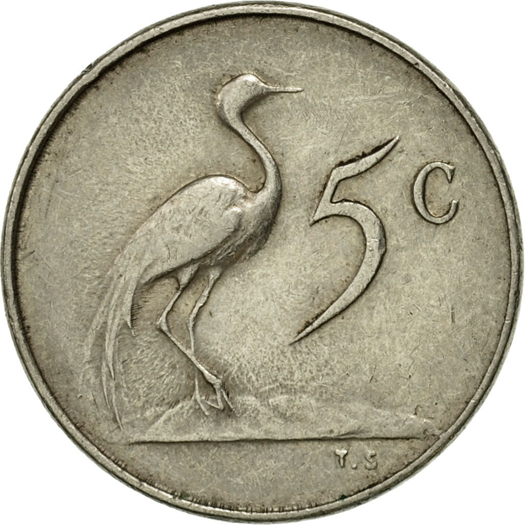 Coin, South Africa, 5 Cents, 1965, EF(40-45), Nickel, KM:67.1