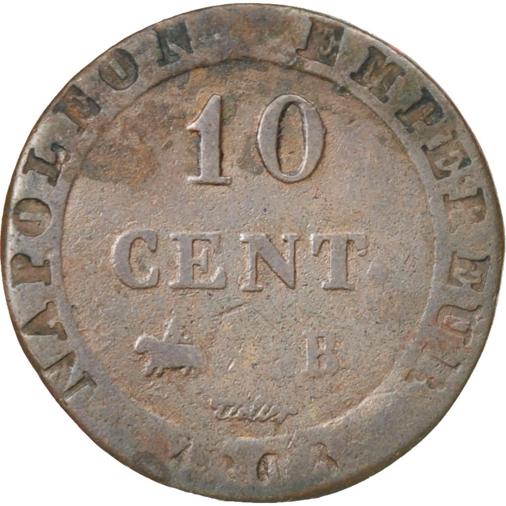 Monnaie, France, Napoléon I, 10 Centimes, 1808, Rouen, TB, Billon, KM:676.2