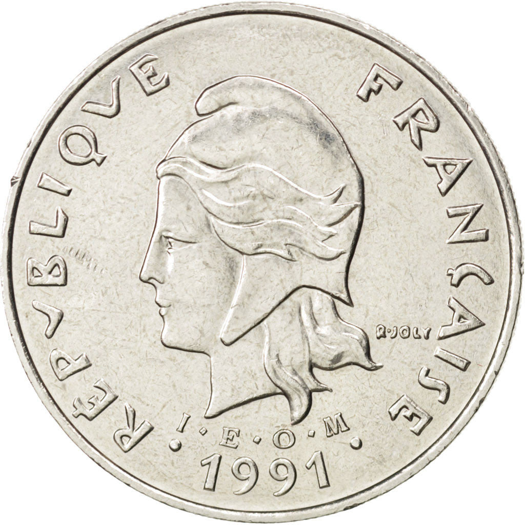 Münze, Neukaledonien, 50 Francs, 1991, VZ, Nickel, KM:13, Lecompte:127